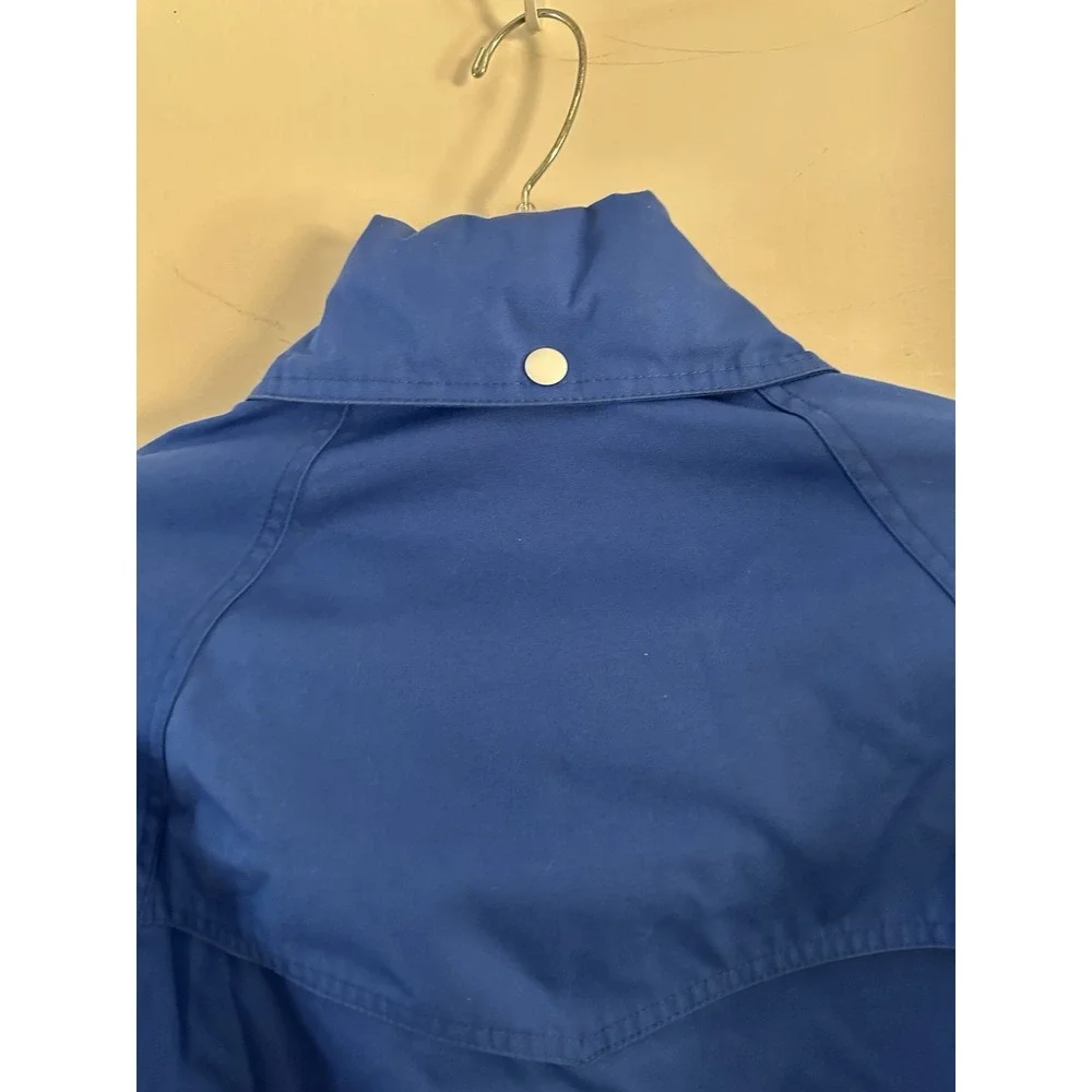 Lands End Men Size Medium Blue Jacket Dual Pocket Vintage
